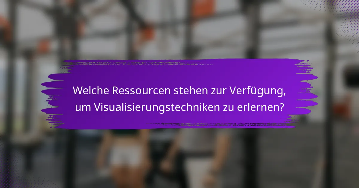 Welche Ressourcen stehen zur Verfügung, um Visualisierungstechniken zu erlernen?
